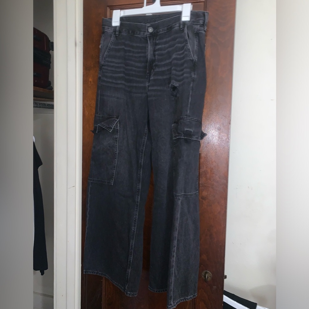 Wide Leg Black Jeans
